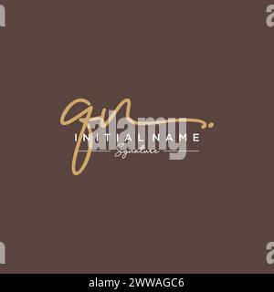 Vektor für QN-Signatur-Logovorlagen Stock Vektor