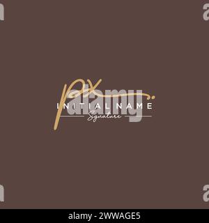 Vektor für PX-Signatur-Logovorlagen Stock Vektor