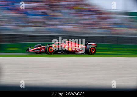 MELBOURNE, AUSTRALIEN. 23. März 2024. 16 Charles Leclerc (MCO) Scuderia Ferrari während der Free Practice 3 Session beim FIA Formel 1 Rolex Australian Grand Prix 2024 3. Runde vom 22. Bis 24. März auf dem Albert Park Street Circuit in Melbourne, Australien. Quelle: Karl Phillipson/Alamy Live News Stockfoto