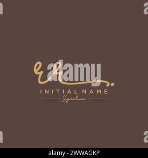 Vektor für RR-Signatur-Logovorlage Stock Vektor