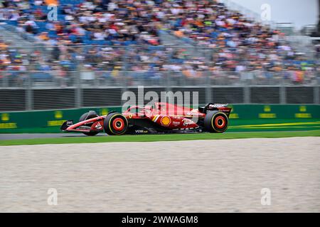 MELBOURNE, AUSTRALIEN. 23. März 2024. 16 Charles Leclerc (MCO) Scuderia Ferrari während der Free Practice 3 Session beim FIA Formel 1 Rolex Australian Grand Prix 2024 3. Runde vom 22. Bis 24. März auf dem Albert Park Street Circuit in Melbourne, Australien. Quelle: Karl Phillipson/Alamy Live News Stockfoto