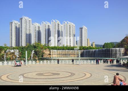 Kunming Wasserfall Park Stockfoto