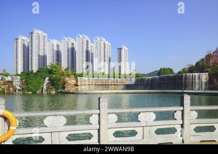 Kunming Wasserfall Park Stockfoto