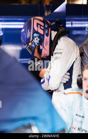 Melbourne, Australien. März 2024. Alexander Albon aus Thailand und Williams Racing vor dem letzten Training vor dem Formel 1 Grand Prix von Australien auf der Albert Park Grand Prix Strecke. (Foto: George Hitchens/SOPA Images/SIPA USA) Credit: SIPA USA/Alamy Live News Stockfoto