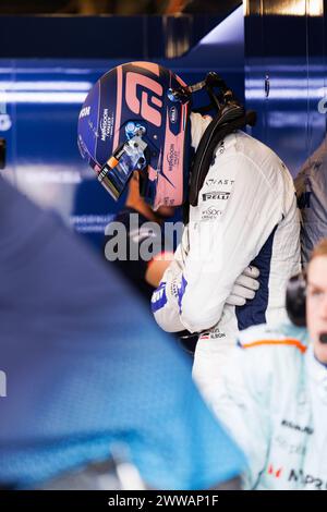 Melbourne, Australien. März 2024. Alexander Albon aus Thailand und Williams Racing vor dem letzten Training vor dem Formel 1 Grand Prix von Australien auf der Albert Park Grand Prix Strecke. Quelle: SOPA Images Limited/Alamy Live News Stockfoto