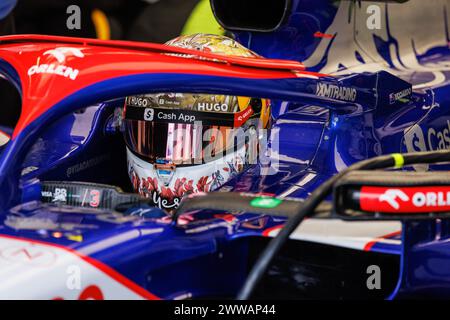 Melbourne, Australien. März 2024. Daniel Ricciardo fährt den VCARB 01 Honda während des letzten Trainings vor dem Formel 1 Grand Prix von Australien auf der Albert Park Grand Prix Strecke. Quelle: SOPA Images Limited/Alamy Live News Stockfoto