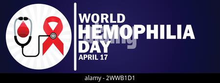 Welttag Der Hämophilie. Geeignet für Grußkarten, Poster und Banner. Stock Vektor