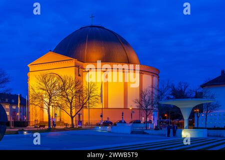 Kirche St. Ludwig, Platz Georg-Büchner-Platz Darmstadt Bergstraße Hessen, Hessen Deutschland Stockfoto