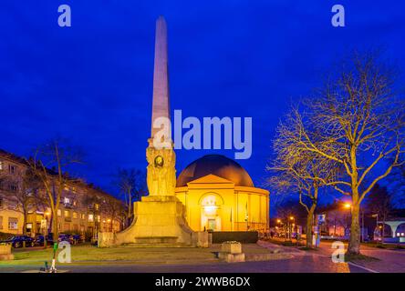 Alice Monument, Kirche St. Ludwig, Platz Georg-Büchner-Platz Darmstadt Bergstraße Hessen, Hessen Deutschland Stockfoto