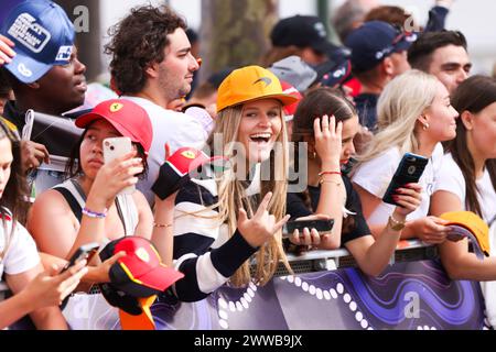 Melbourne, Victoria, Australien. März 2024. MELBOURNE, AUSTRALIEN - 23. MÄRZ: Fans beim Großen Preis von Australien 2024 im Albert Park in Melbourne, Australien (Foto: © Chris Putnam/ZUMA Press Wire) NUR REDAKTIONELLE VERWENDUNG! Nicht für kommerzielle ZWECKE! Quelle: ZUMA Press, Inc./Alamy Live News Stockfoto