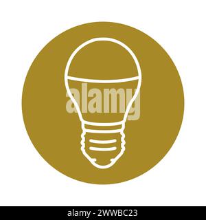 Symbol für schwarze Linie der LED-Lampe. Piktogramm für Webseite, mobile App, Werbeaktion. Stock Vektor