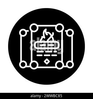 Symbol für die Farblinie der Gamefi-Karten. Digitale Krypto-Kunst Piktogramm für Webseite, mobile App, Promo Stock Vektor