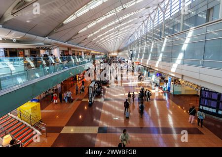 Tokio, Japan - 6. Oktober 2023: Terminal 2 des Flughafens Tokio Haneda (HND) in Japan. Stockfoto