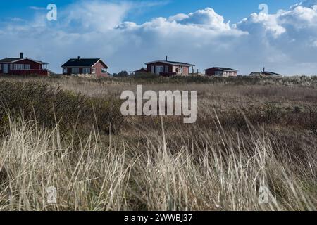 DNK, Wetterfeature Romo - Lakolk Strand / 23.03.2024, Lakolk Strand, Romo, DNK, Wetterfeature Romo - Lakolk Strand, im Bild Frühlingswetter in Dänemark Ferienhäuser *** DNK, Wetterfeature Romo Lakolk Strand 23 03 2024, Lakolk Strand, Romo, DNK, Wetterfeature Romo Lakolk Strand, im Bild Frühlingswetter in Dänemark Ferienhäuser Nordfoto GmbHxKokenge nph00001 Stockfoto