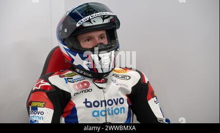 31 Garrett Gerloff USA BMW M 1000 RR Bonovo Action BMW während der Pirelli Catalunya Runde - Runde 2 - Superpole, World Superbike - SBK Rennen in Barcelona, Spanien, 23. März 2024 NÂ Stockfoto