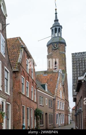 Fassade älterer niederländischer Wohngebäude Stockfoto