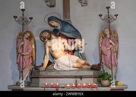 Pieta, Pfarrkirche Wels Stadt, Oberösterreich, Österreich Stockfoto