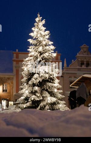 Weihnachtsbaum In Eggenburg, Niederösterreich, Österreich Stockfoto