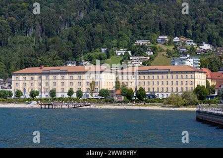 Oberst Bilgeri Kommandogebäude, Bilgeri Kaserne, Bregenz, Vorarlberg, Österreich Stockfoto