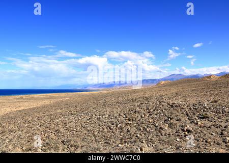 Bergsee, Issyk-Kul in Kirgisistan bei Ak Say Stockfoto