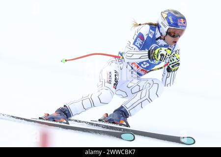 Saalbach Hinterglemm, Österreich. März 2024. Saalbach-Hinterglemm, ÖSTERREICH - 23. MÄRZ: Ester Ledecka aus Tschechien beim Finale des Audi FIS Alpine Ski World Cup - Damen Abfahrt am 23. März 2024 in Saalbach-Hinterglemm, Österreich.240323 SEPA 07 045 - 20240323 PD4596 Credit: APA-defacto Datenbank und Contentmanagement GmbH/Alamy Live News Stockfoto