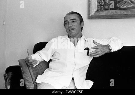 Argentinischer Fernsehmoderator, Sprecher und Journalist Augusto Bonardo, Buenos Aires, 1971. Stockfoto