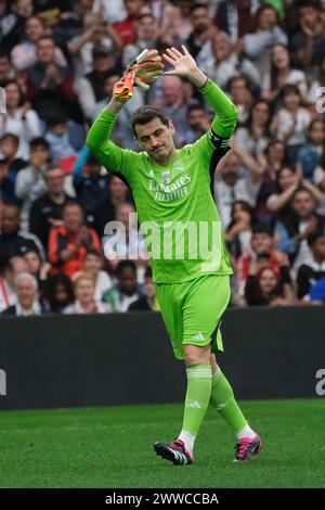 Madrid, Spanien. März 2024. Iker Casillas lief während des Corazon Classic 2024 Benefizfußballspiels zwischen Real Madrid und dem FC Porto am 23. März 2024 im Santiago Bernabeu Stadion in Madrid. spanien (Foto: Oscar Gonzalez/SIPA USA) Credit: SIPA USA/Alamy Live News Stockfoto