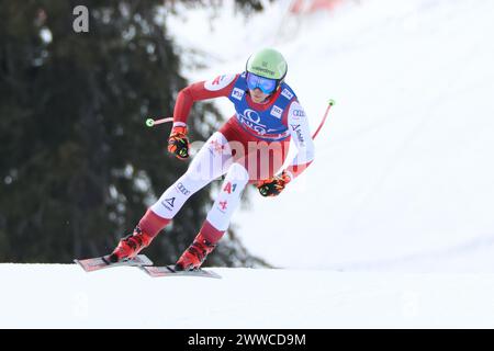 Saalbach Hinterglemm, Österreich. März 2024. Saalbach-Hinterglemm, ÖSTERREICH - 23. MÄRZ: Mirjam Puchner aus Österreich beim Finale des Audi FIS Alpine Ski World Cup - Damen Abfahrt am 23. März 2024 in Saalbach-Hinterglemm, Österreich.240323 SEPA 07 030 - 20240323 PD4688 Credit: APA-defacto Datenbank und Contentmanagement GmbH/Alamy Live News Stockfoto