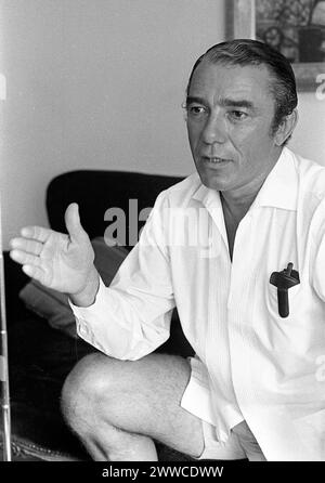 Argentinischer Fernsehmoderator, Sprecher und Journalist Augusto Bonardo, Buenos Aires, 1971. Stockfoto