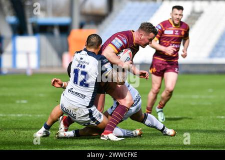 Huddersfield, Großbritannien. März 2024. Adam Milner (9) von Huddersfield Giants. Rugby League Betfred Challenge Cup, Huddersfield Giants vs Hull FC im John Smith's Stadium, Huddersfield, UK Credit: Dean Williams/Alamy Live News Credit: Dean Williams/Alamy Live News Stockfoto