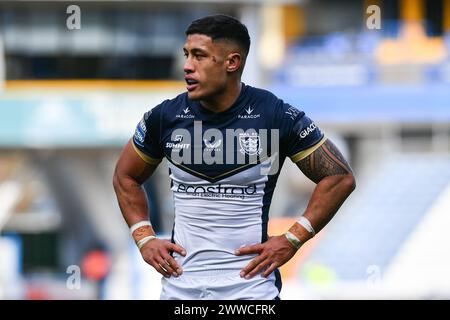 Huddersfield, Großbritannien. März 2024. FA'amanu Brown vom Hull FC. Rugby League Betfred Challenge Cup, Huddersfield Giants vs Hull FC im John Smith's Stadium, Huddersfield, UK Credit: Dean Williams/Alamy Live News Credit: Dean Williams/Alamy Live News Stockfoto