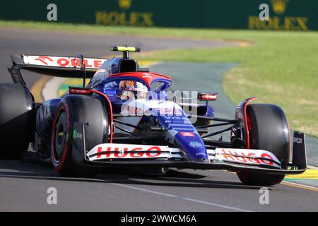 Melbourne, Australien, 23. März: #22, Yuki TSUNODA, JAP, Team Visa Cash App RB, Racing Bulls Team während des Formel 1 Grand Prix von Australien 2024. Albert Park Grand-Prix-Rennstrecke, Formel 1 – Bild, Foto und Copyright © Clay CROSS ATP Images (CROSS Clay/ATP/SPP) Stockfoto