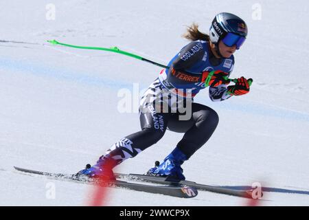 Saalbach Hinterglemm, Österreich. März 2024. Saalbach-Hinterglemm, ÖSTERREICH - 23. MÄRZ: Alice Robinson aus Neuseeland beim Audi FIS Alpine Ski World Cup Finale - Damen Abfahrt am 23. März 2024 in Saalbach-Hinterglemm, Österreich.240323 SEPA 07 001 - 20240323 PD5751 Credit: APA-defacto Datenbank und Contentmanagement GmbH/Alamy Live News Stockfoto