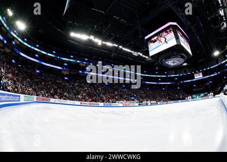 Ein Panoramablick auf den Austragungsort der ISU Eiskunstlauf-Weltmeisterschaft 2024 im Centre Bell am 22. März 2024 in Montreal, Kanada. Quelle: Raniero Corbelletti/AFLO/Alamy Live News Stockfoto