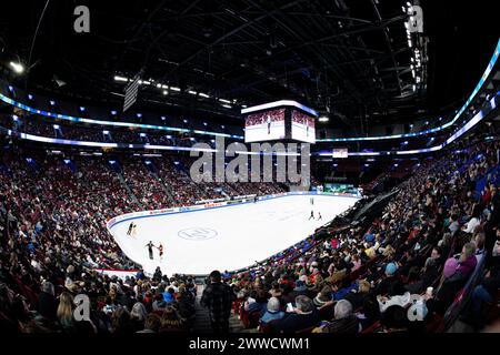 Ein Panoramablick auf den Austragungsort der ISU Eiskunstlauf-Weltmeisterschaft 2024 im Centre Bell am 22. März 2024 in Montreal, Kanada. Quelle: Raniero Corbelletti/AFLO/Alamy Live News Stockfoto