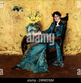 Porträt von Dora Wheeler. William Merritt Chase. 1882-83. Stockfoto