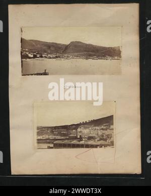 Fotos und Aufzeichnungen aus St. Helena zwischen 1869 und 1955, die Landschaften, Siedlungen und das tägliche Leben auf der Insel dokumentieren. Stockfoto