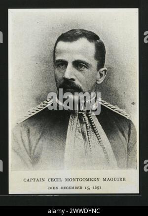 Foto von Captain Cecil Montgomery Maguire, der am 15. Dezember 1891 starb, aufgenommen von Sir Harry Johnston im Jahr 1897 in Britisch-Zentralafrika und dokumentiert Individuen aus der Kolonialzeit. Stockfoto