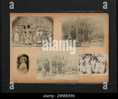 Beschreibung: Fotos von Zomba und Malani aus dem Jahr 1877. Afrika Stockfoto