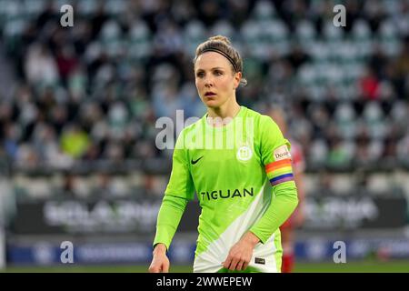 Wolfsburg, Deutschland. März 2024. Wolfsburg, 23. März 2024: Svenja Huth ( 10 Wolfsburg) während des Google Pixel Frauen-Bundesliga-Fußballspiels zwischen dem VfL Wolfsburg und dem FC Bayern München in Wolfsburg. (Julia Kneissl/SPP) Credit: SPP Sport Press Photo. /Alamy Live News Stockfoto