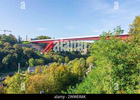 Großherzogin Charlotte Brücke Luxemburg Stadt Luxemburg, LÃt Luxemburg Luxemburg Luxemburg Stockfoto