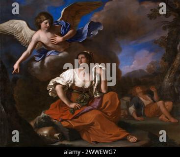 National Gallery UK – Guercino – der Engel erscheint Hagar und Ishmael 1652-53 Stockfoto