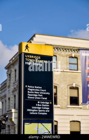 Uxbridge High Street, Borough of Hillingdon, London, England, Großbritannien Stockfoto