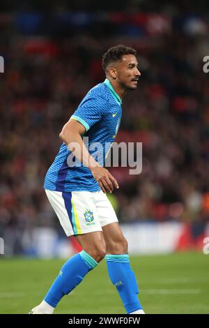 London, Großbritannien. März 2024. Danilo (B) beim internationalen Spiel England gegen Brasilien im Wembley Stadium, London, UK am 23. März 2024. Quelle: Paul Marriott/Alamy Live News Stockfoto
