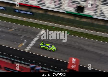 Scarperia, Firenze, Italien. März 2024. 907 Porsche 911 GT3 Cup des Teams RPM Racing während des Hankook 12H Rennens auf dem Mugello Circuit (Bild: © Luca Martini/ZUMA Press Wire) NUR REDAKTIONELLE VERWENDUNG! Nicht für kommerzielle ZWECKE! Stockfoto