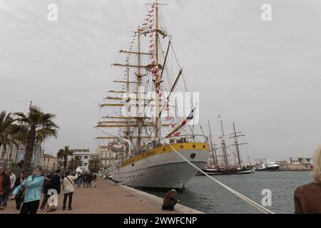 Sete, Frankreich. April 2022. Die Mircea nimmt an der Escale à Sete Teil, der ersten maritimen Tagung in Sete, Frankreich Stockfoto