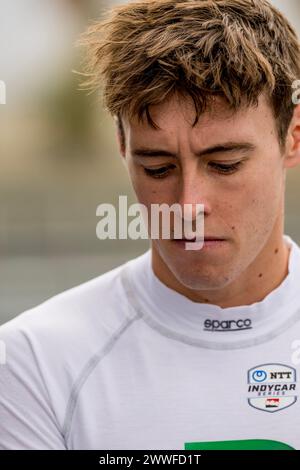 MARCUS ARMSTRONG (11) aus Christchurch, Neuseeland, bereitet sich auf die erste Thermal Club $1 Million Challenge im Thermal Club in Thermal, CA, vor. Stockfoto