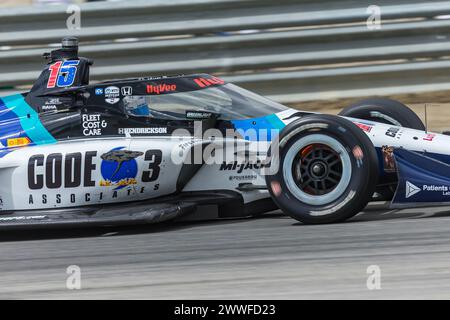 GRAHAM RAHAL (15) aus New Albany, Ohio, übt für die erste 1-Millionen-Dollar-Challenge im Thermal Club in Thermal, CA. (Bild: © Grindstone Media Group/Aspinc/Ri/Cal Sport Media) Stockfoto