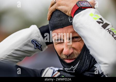 ROMAIN GROSJEAN (77) aus Genf, Schweiz, bereitet sich auf die erste Thermal Club $1 Million Challenge im Thermal Club in Thermal, CA. Stockfoto