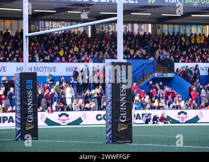 Cardiff, Großbritannien. März 2024. Cardiff, Wales, 23. März 2024 The Posts - Womens Six Nations Rugby Spiel zwischen Wales und Schottland im Cardiff Arms Park in Cardiff Wales. (B.East/SPP) Credit: SPP Sport Press Photo. /Alamy Live News Stockfoto